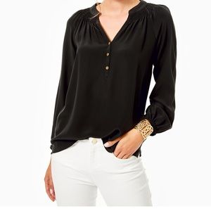 EUC Lilly Pulitzer Elsa top in Onyx XL